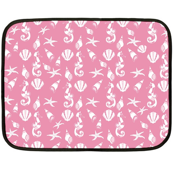 Seahorse pattern Double Sided Fleece Blanket (Mini) 