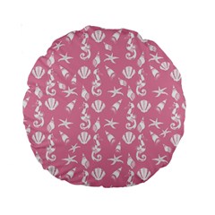 Seahorse Pattern Standard 15  Premium Round Cushions by Valentinaart