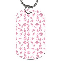 Seahorse Pattern Dog Tag (two Sides) by Valentinaart