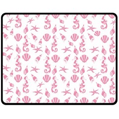 Seahorse Pattern Double Sided Fleece Blanket (medium) 