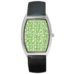 Seahorse Pattern Barrel Style Metal Watch by Valentinaart