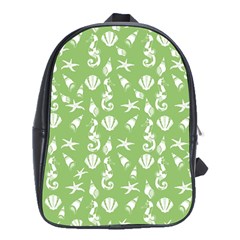 Seahorse Pattern School Bags (xl)  by Valentinaart