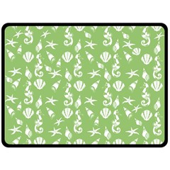 Seahorse Pattern Double Sided Fleece Blanket (large) 