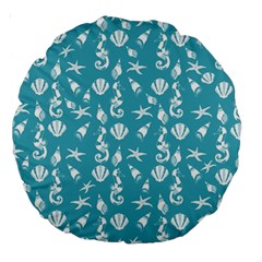 Seahorse Pattern Large 18  Premium Round Cushions by Valentinaart