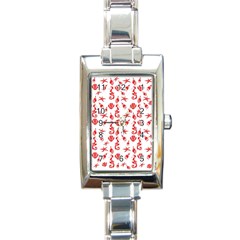 Seahorse Pattern Rectangle Italian Charm Watch by Valentinaart