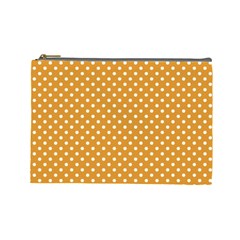 Polka Dots Cosmetic Bag (large)  by Valentinaart