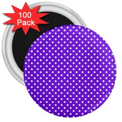 Polka Dots 3  Magnets (100 Pack) by Valentinaart