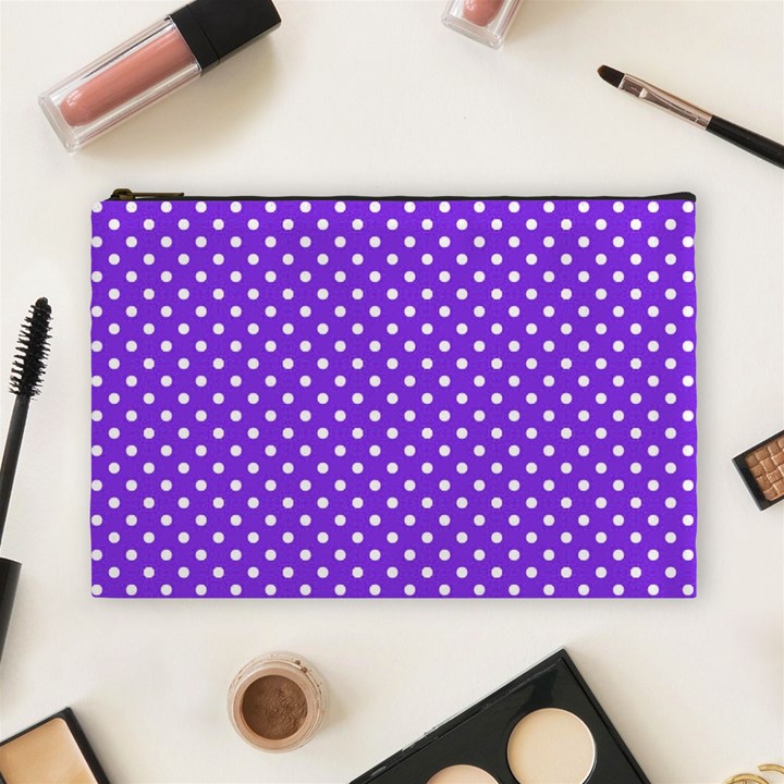 Polka dots Cosmetic Bag (Large) 