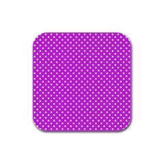 Polka Dots Rubber Square Coaster (4 Pack) 