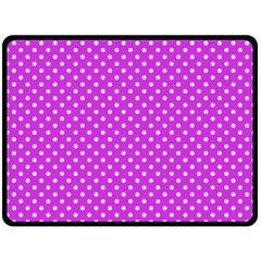 Polka Dots Double Sided Fleece Blanket (large)  by Valentinaart