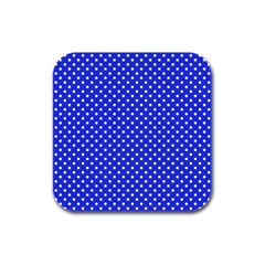 Polka Dots Rubber Square Coaster (4 Pack)  by Valentinaart