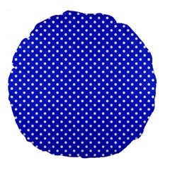 Polka Dots Large 18  Premium Flano Round Cushions by Valentinaart