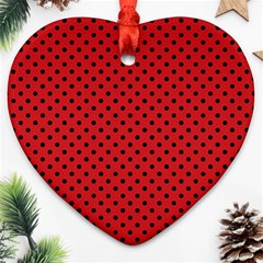 Polka Dots Heart Ornament (two Sides) by Valentinaart