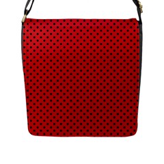 Polka Dots Flap Messenger Bag (l)  by Valentinaart