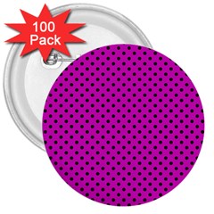 Polka Dots 3  Buttons (100 Pack)  by Valentinaart