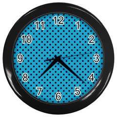 Polka dots Wall Clocks (Black)