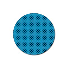 Polka Dots Rubber Round Coaster (4 Pack)  by Valentinaart