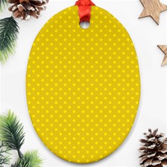 Polka Dots Oval Ornament (two Sides)