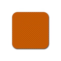 Polka Dots Rubber Coaster (square)  by Valentinaart