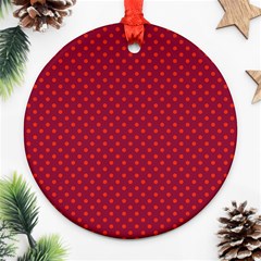 Polka Dots Ornament (round) by Valentinaart