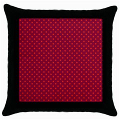 Polka Dots Throw Pillow Case (black) by Valentinaart