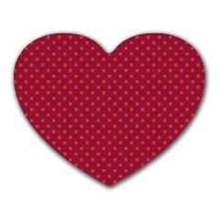 Polka Dots Heart Mousepads