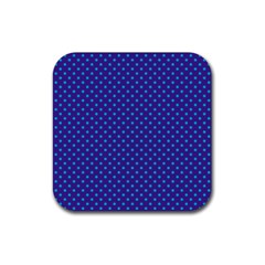 Polka dots Rubber Coaster (Square) 