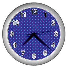 Polka dots Wall Clocks (Silver) 