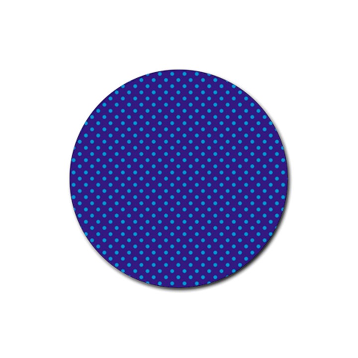 Polka dots Rubber Coaster (Round) 