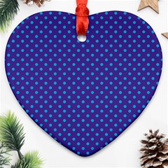 Polka dots Heart Ornament (Two Sides)