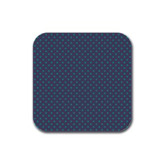 Polka Dots Rubber Square Coaster (4 Pack)  by Valentinaart