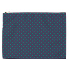 Polka Dots Cosmetic Bag (xxl)  by Valentinaart