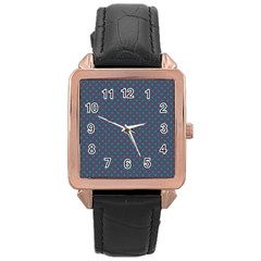 Polka Dots Rose Gold Leather Watch 