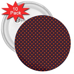 Polka Dots 3  Buttons (10 Pack) 