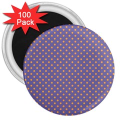 Polka Dots 3  Magnets (100 Pack)