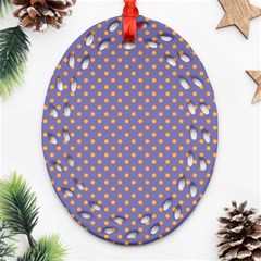 Polka Dots Ornament (oval Filigree) by Valentinaart