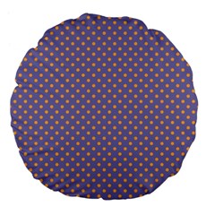 Polka Dots Large 18  Premium Flano Round Cushions