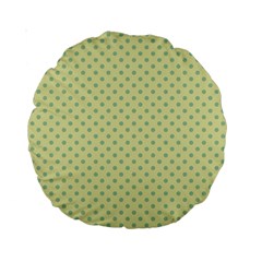 Polka Dots Standard 15  Premium Round Cushions by Valentinaart