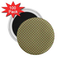 Polka Dots 2 25  Magnets (100 Pack) 