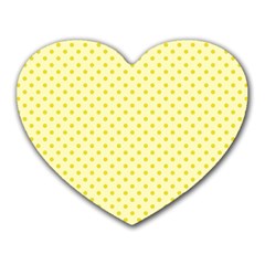 Polka Dots Heart Mousepads