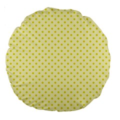 Polka Dots Large 18  Premium Round Cushions by Valentinaart