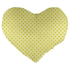 Polka Dots Large 19  Premium Heart Shape Cushions by Valentinaart