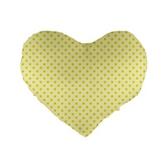 Polka Dots Standard 16  Premium Flano Heart Shape Cushions by Valentinaart