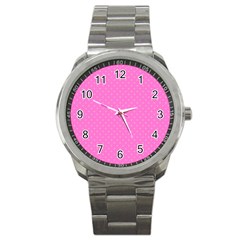 Polka Dots Sport Metal Watch by Valentinaart