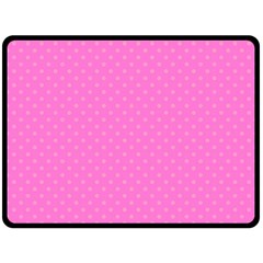 Polka Dots Fleece Blanket (large)  by Valentinaart