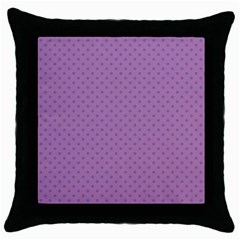 Polka Dots Throw Pillow Case (black) by Valentinaart