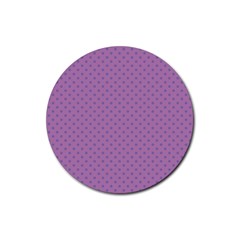 Polka Dots Rubber Round Coaster (4 Pack)  by Valentinaart