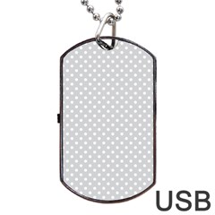 Polka Dots Dog Tag Usb Flash (one Side)