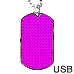 Polka Dots Dog Tag Usb Flash (two Sides)