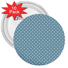 Polka dots 3  Buttons (10 pack) 